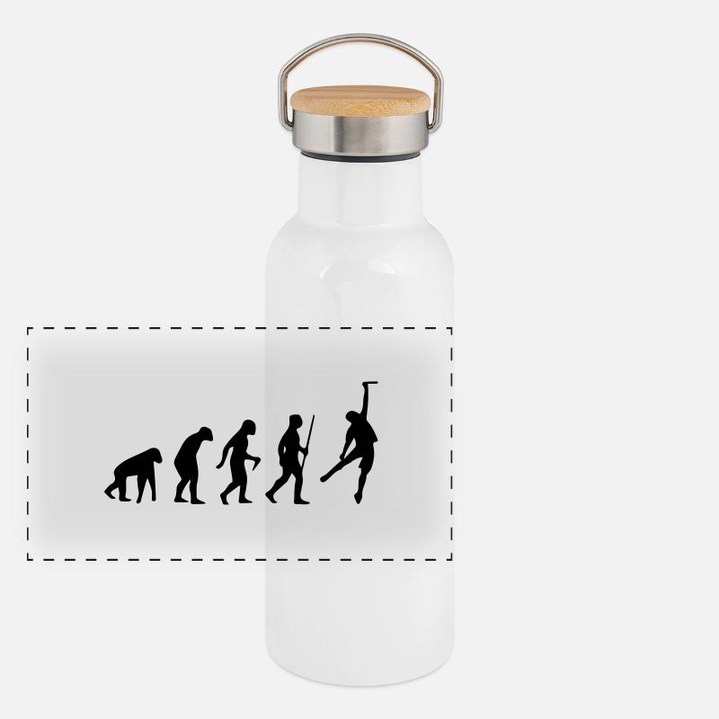 CLIMBING EVOLUTION THEORY SHIRT Panoramic Thermal Bottle with Bamboo Lid