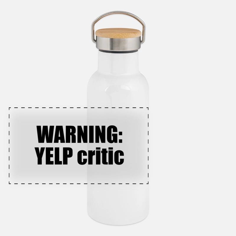 WARNING: YELP critic Panoramic Thermal Bottle with Bamboo Lid