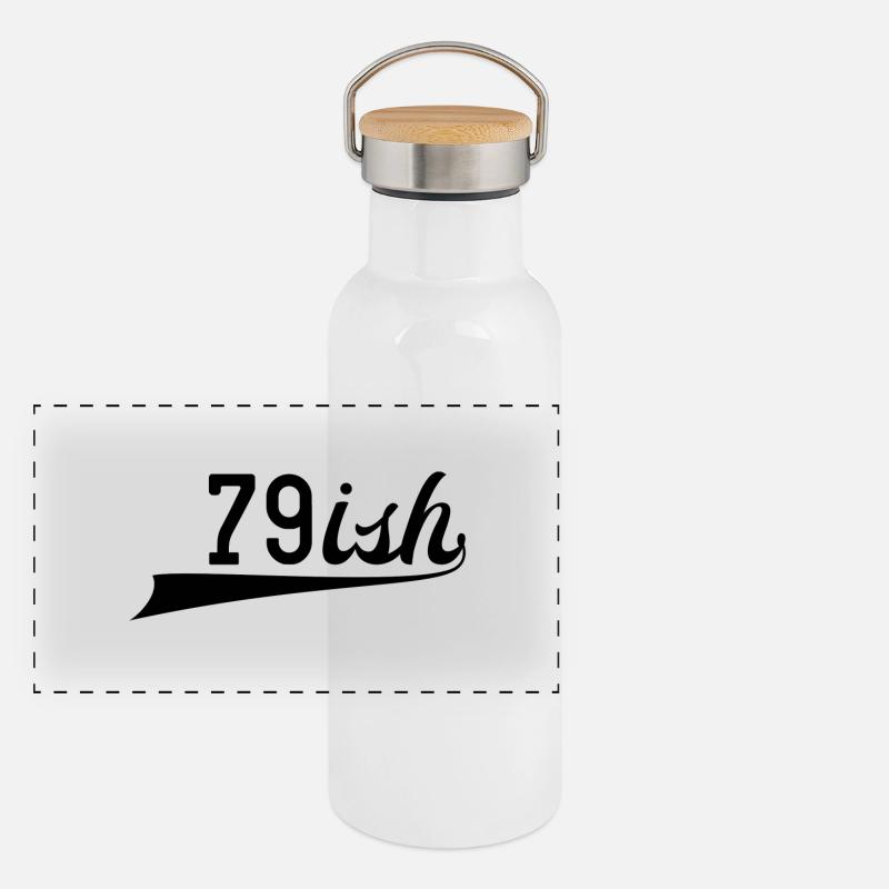 80e anniversaire: 79ish Gourde isotherme avec bouchon en bambou