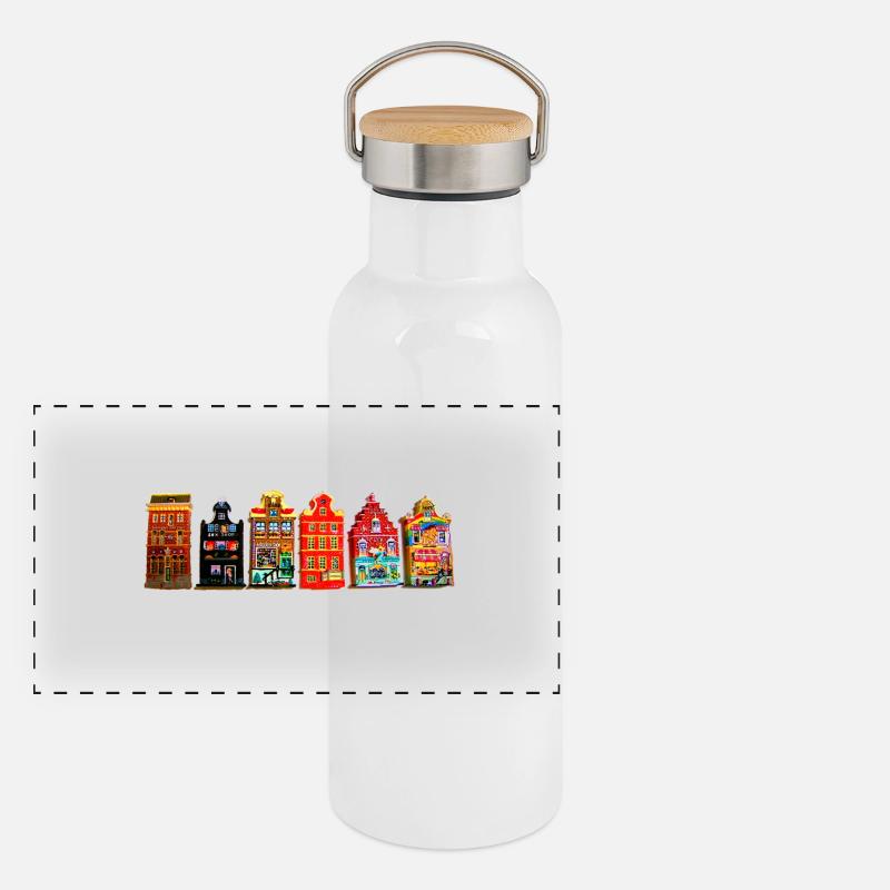 Amsterdam Hot Spot Gourde isotherme avec bouchon en bambou