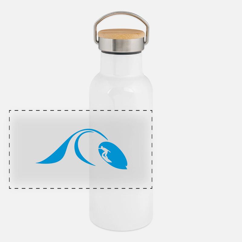 Catch a Wave Panoramic Thermal Bottle with Bamboo Lid