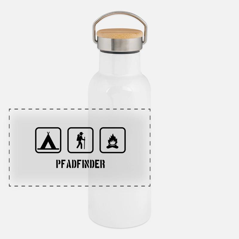 pfadfinder Panorama Thermosflasche mit Bambusdeckel