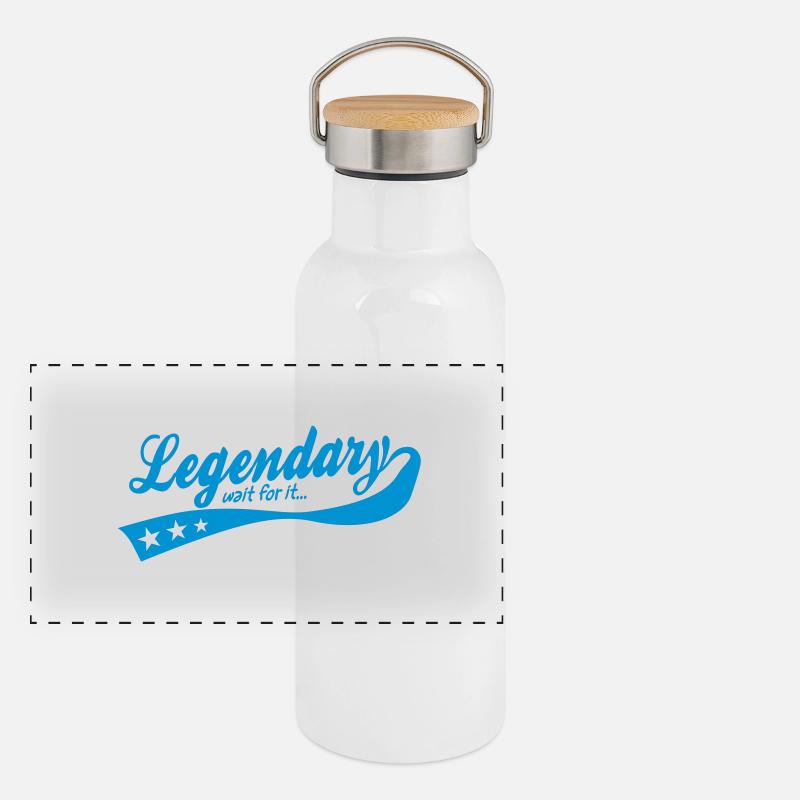legendary ... wait for it ... retro Gourde isotherme avec bouchon en bambou