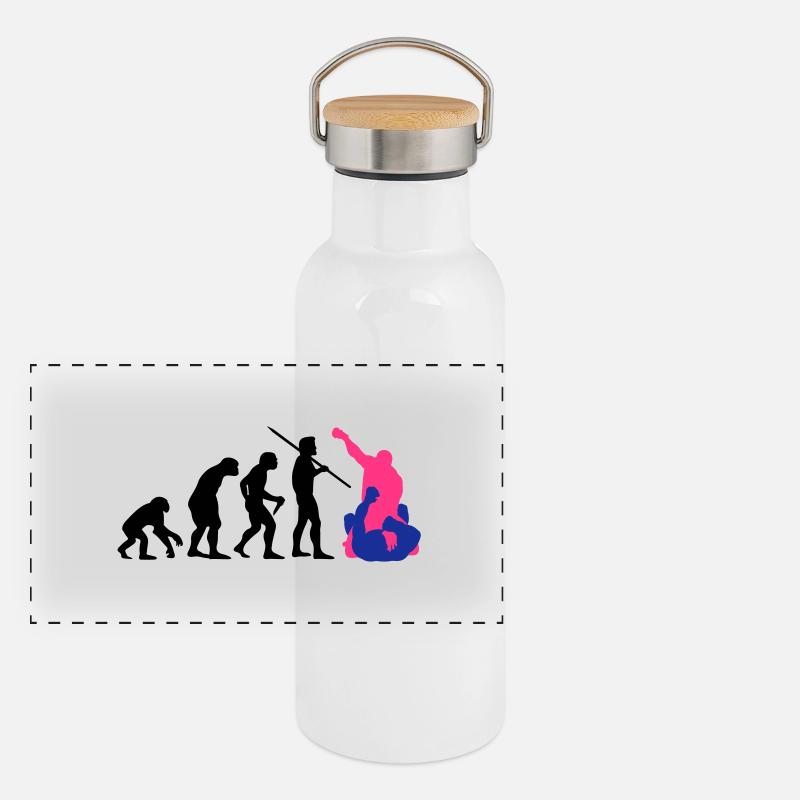 Évolution de l'homme - MMA Gourde isotherme avec bouchon en bambou