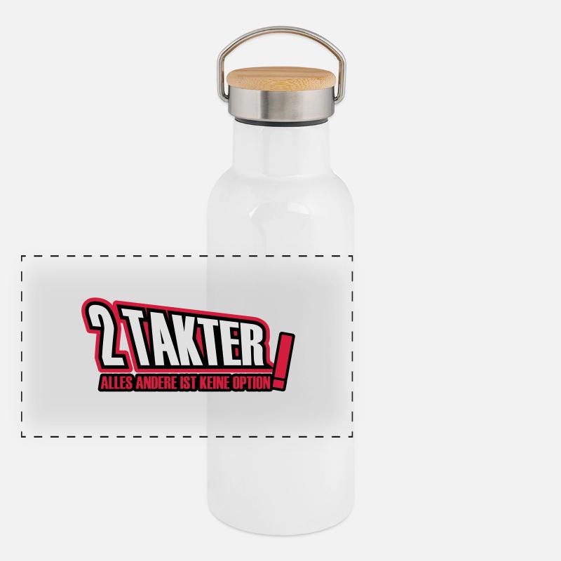 2 Takter Panorama Thermosflasche mit Bambusdeckel