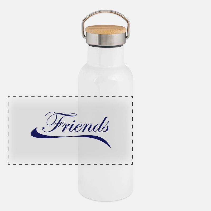 Freunde Panorama Thermosflasche mit Bambusdeckel