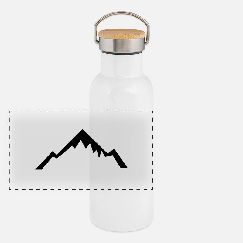 Panorama Thermosflasche mit Bambusdeckel