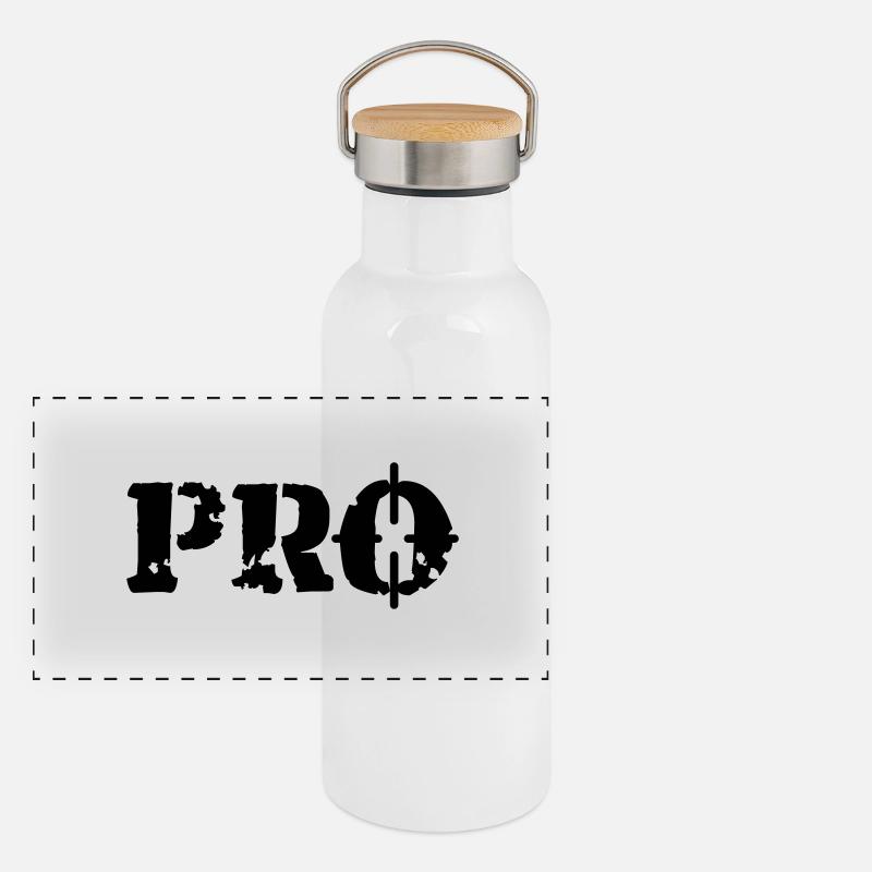 pro Panorama Thermosflasche mit Bambusdeckel