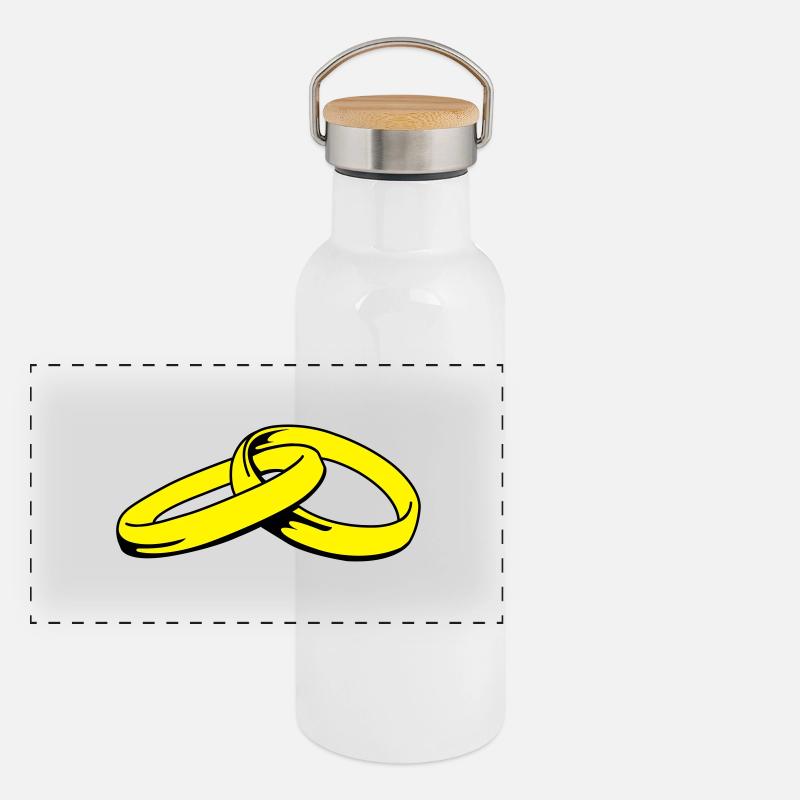 Panorama Thermosflasche mit Bambusdeckel