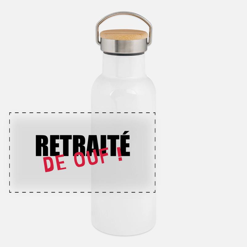Ruhestand / Rentner / Rentnerin / Rente Panorama Thermosflasche mit Bambusdeckel