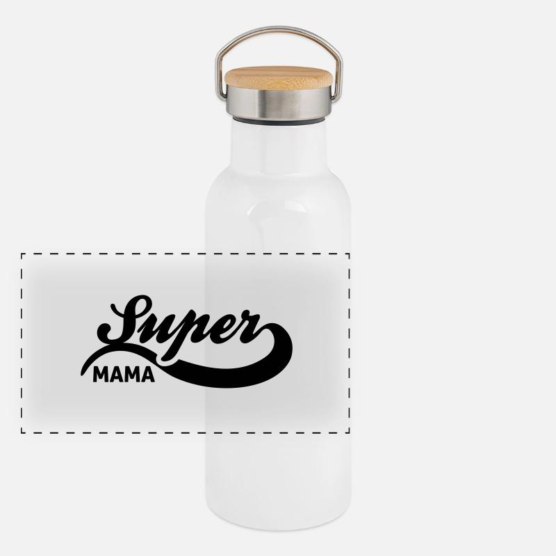 mama Panorama Thermosflasche mit Bambusdeckel