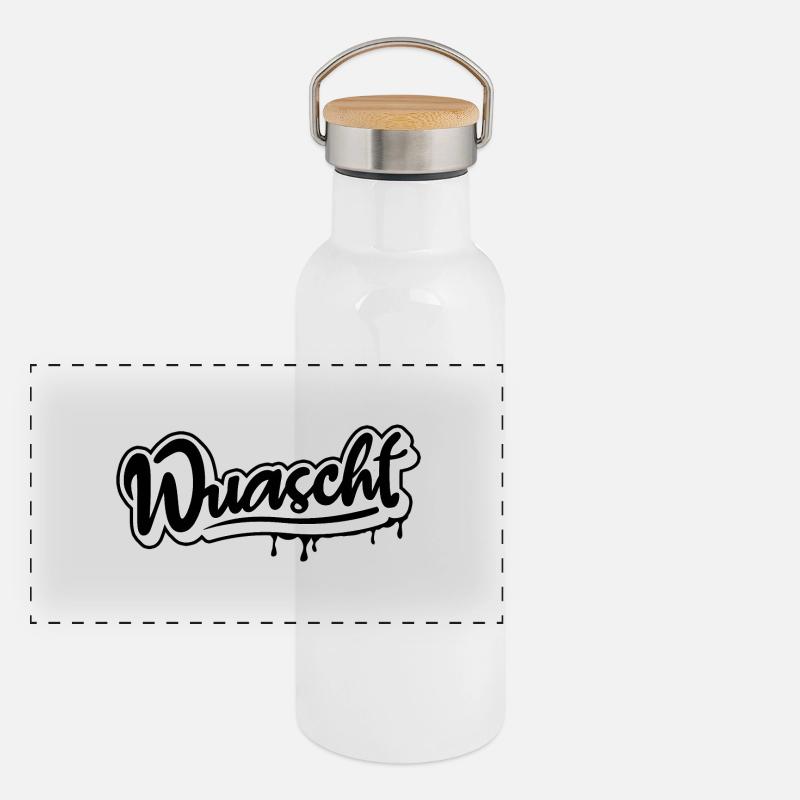 Wuascht! Panorama Thermosflasche mit Bambusdeckel