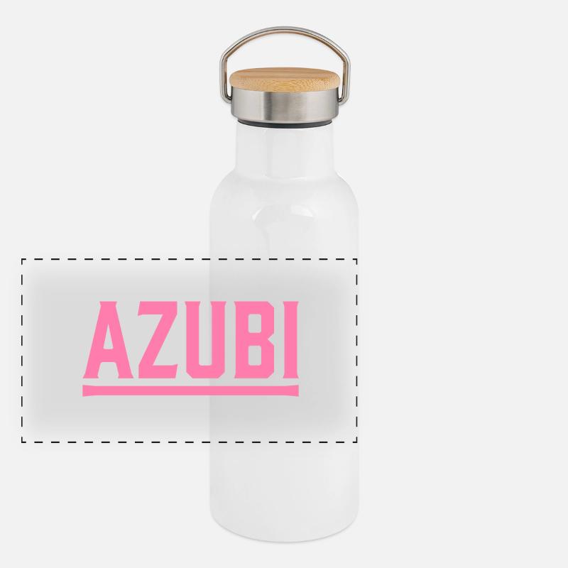 Azubi Tshirt 4 23 rosa Panorama Thermosflasche mit Bambusdeckel
