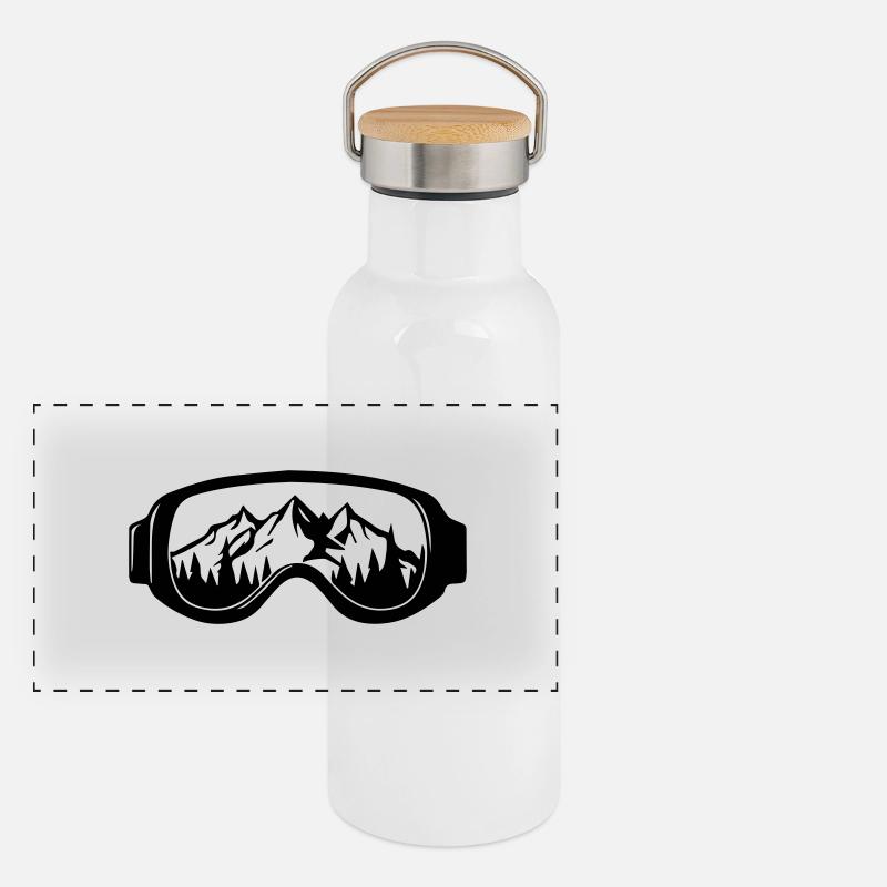 Ski goggles Panoramic Thermal Bottle with Bamboo Lid