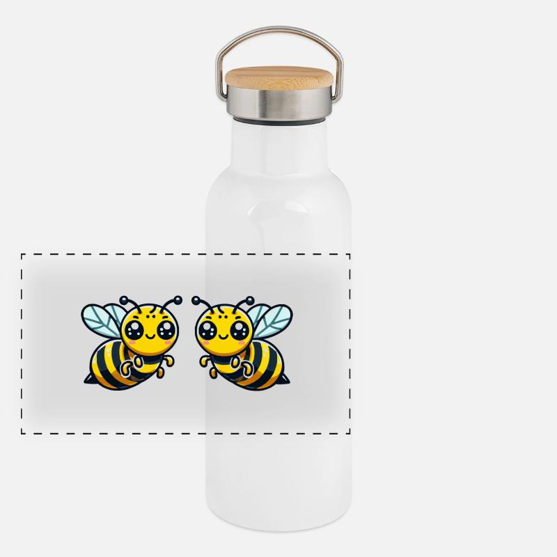 Bee Wasp 2 Panoramic Thermal Bottle with Bamboo Lid