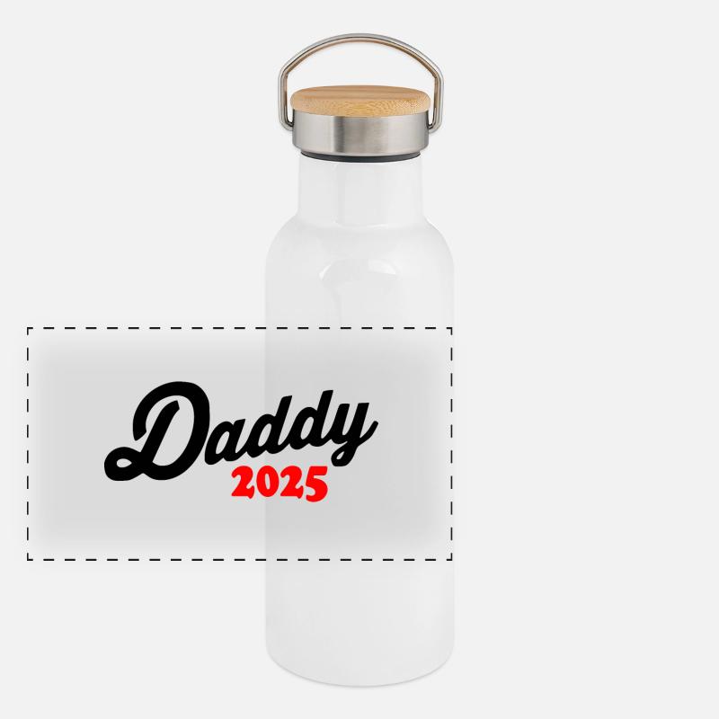 Daddy 2025 Panorama Thermosflasche mit Bambusdeckel