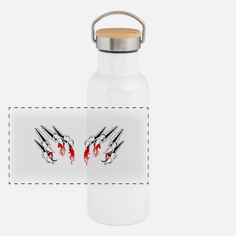 krallen Panorama Thermosflasche mit Bambusdeckel