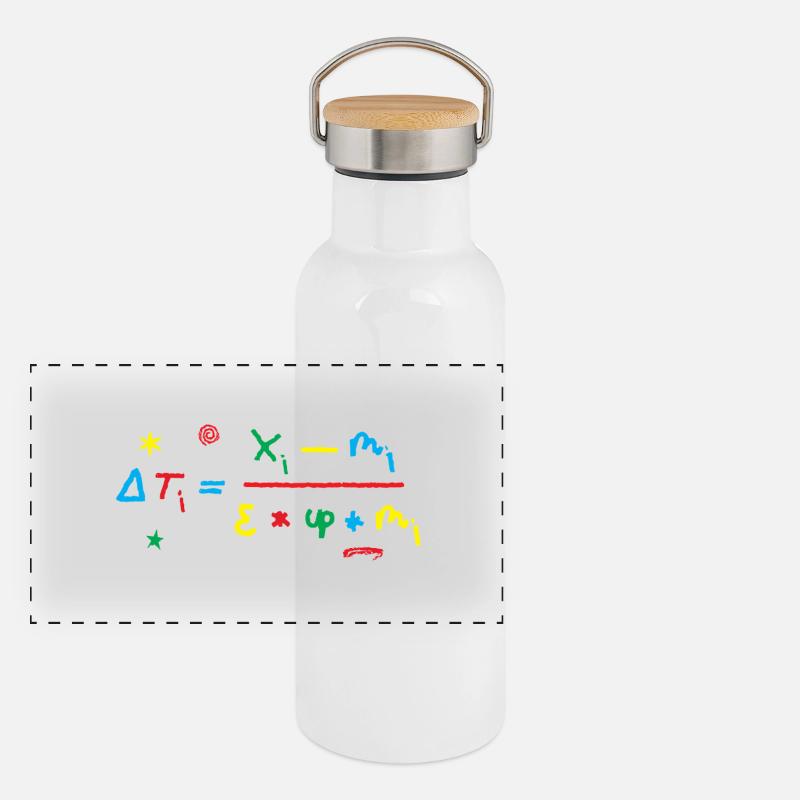 Executive Scrawler: Tariff Formula Panoramic Thermal Bottle with Bamboo Lid