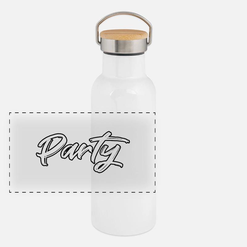 Panorama Thermosflasche mit Bambusdeckel