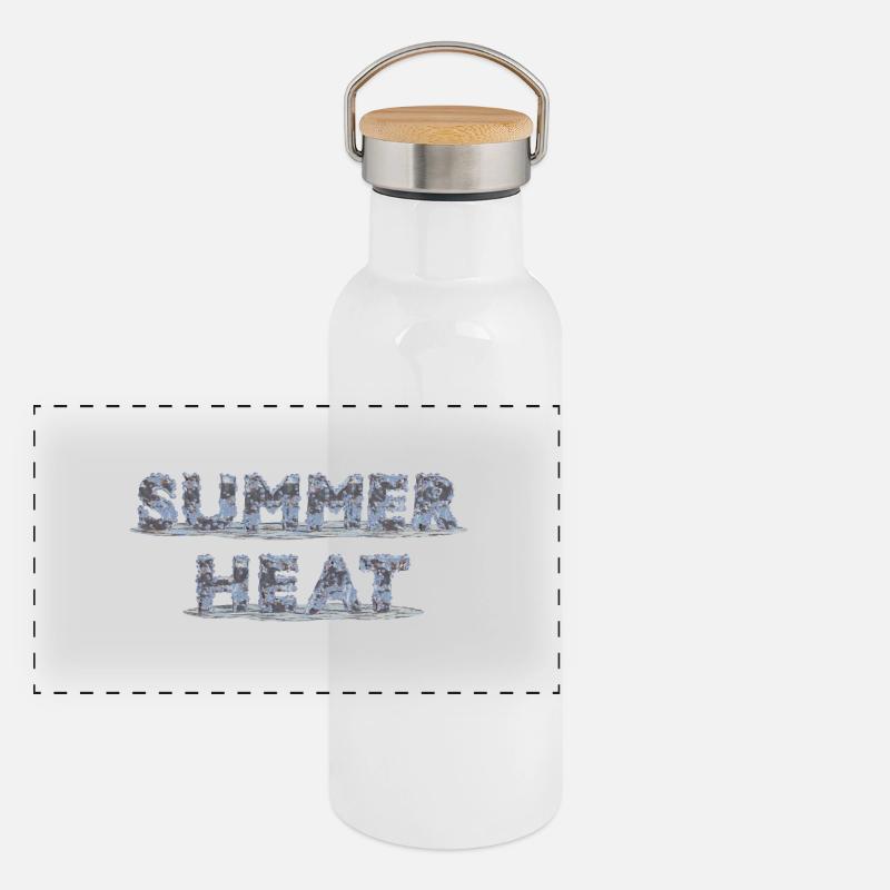 Chaleur estivale Gourde isotherme avec bouchon en bambou