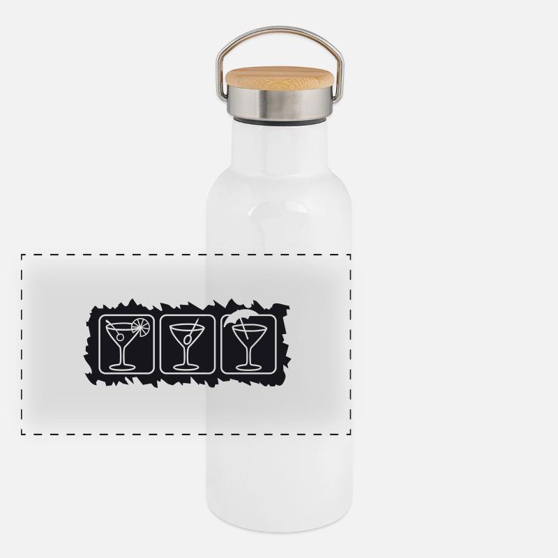 Panorama Thermosflasche mit Bambusdeckel