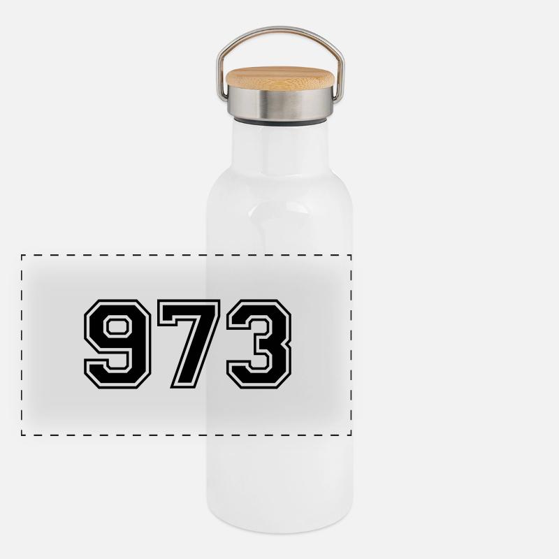973 Gourde isotherme avec bouchon en bambou