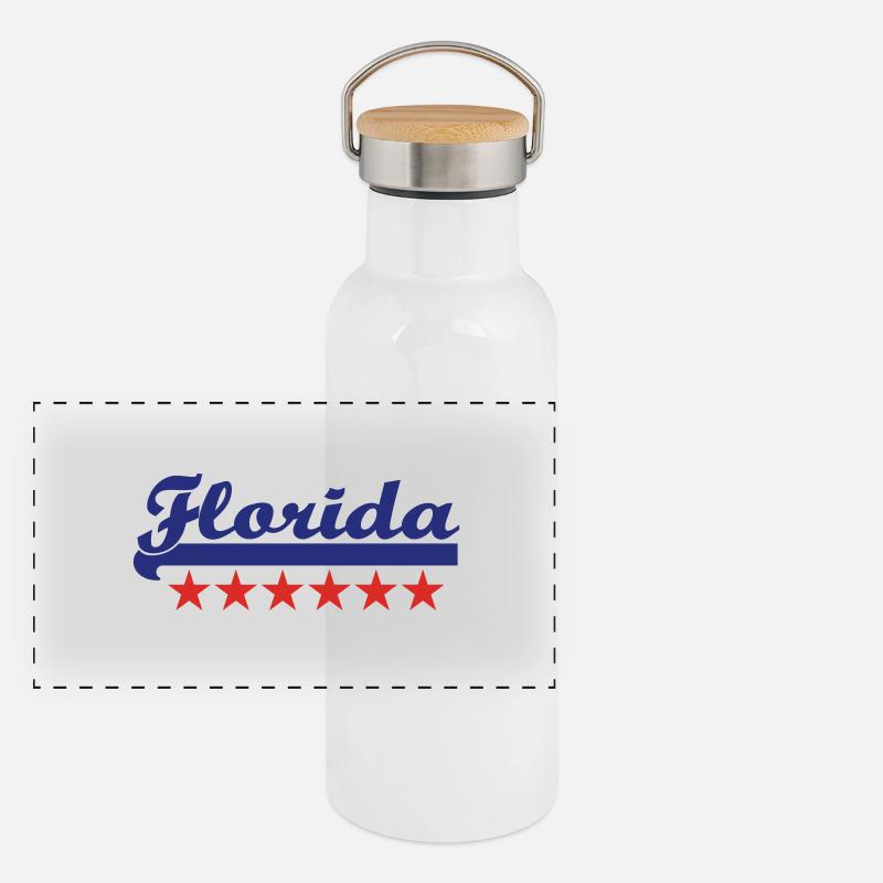 Floride Gourde isotherme avec bouchon en bambou