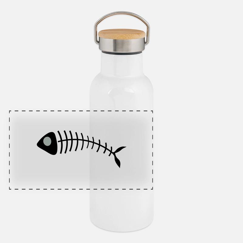 fish Panoramic Thermal Bottle with Bamboo Lid