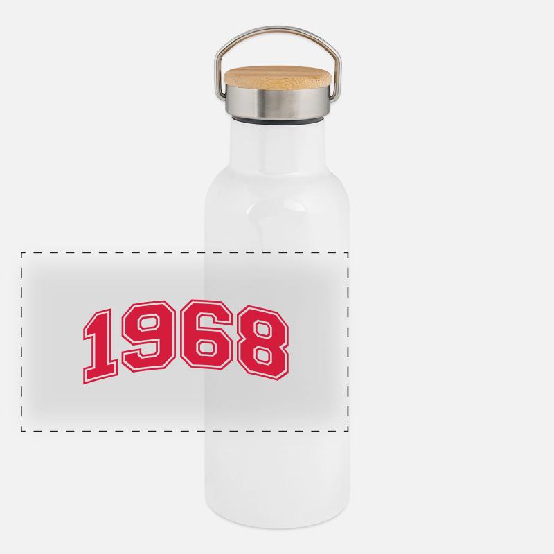 1968 Gourde isotherme avec bouchon en bambou