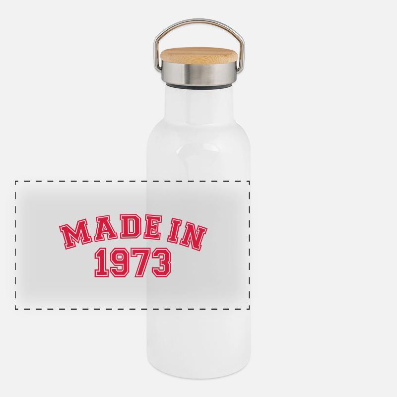 1973 Panorama Thermosflasche mit Bambusdeckel