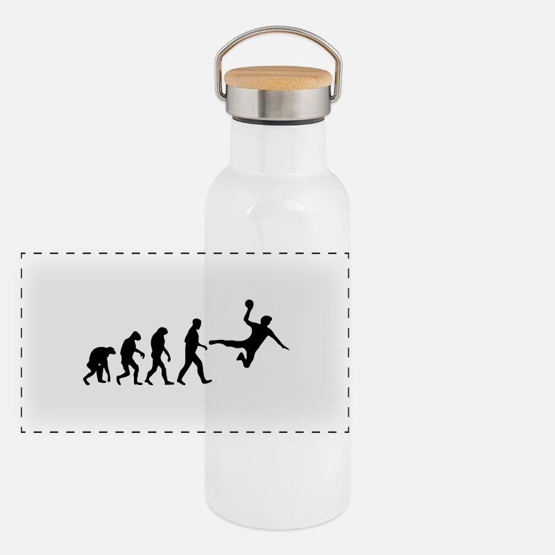 handball evolution Panorama Thermosflasche mit Bambusdeckel