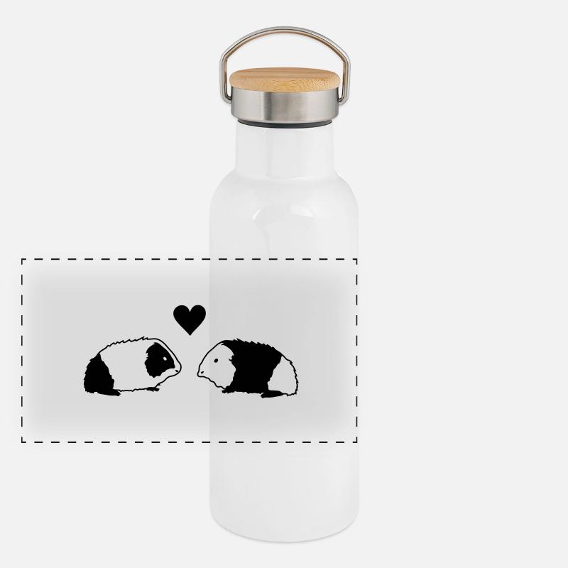 Guinea pig love Panoramic Thermal Bottle with Bamboo Lid