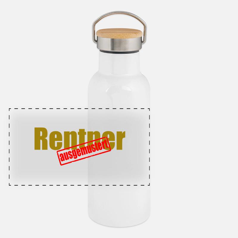 retraité Gourde isotherme avec bouchon en bambou