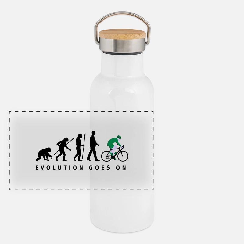 Panorama Thermosflasche mit Bambusdeckel