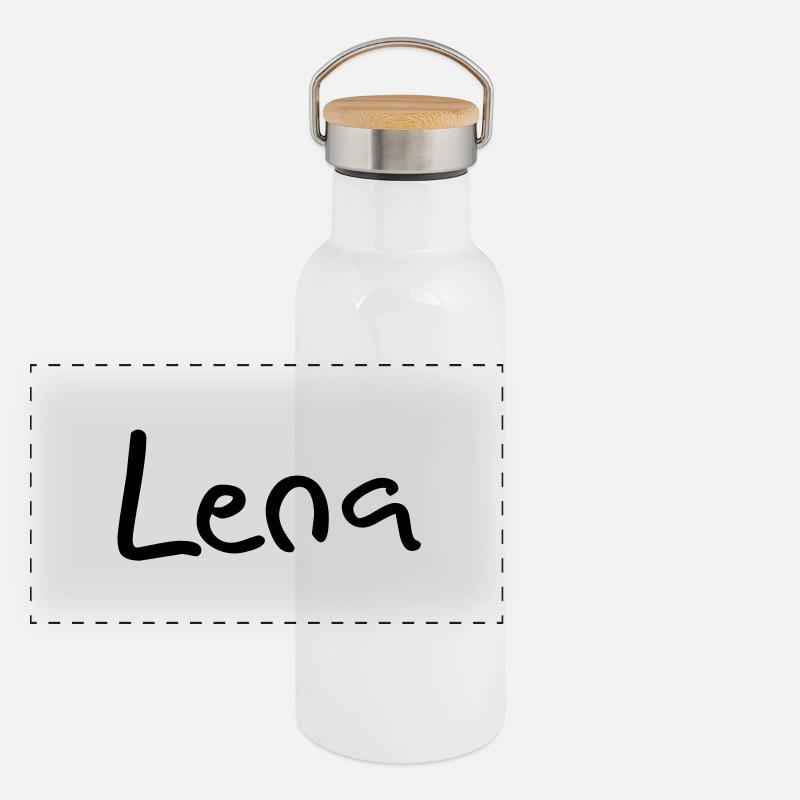 lena Gourde isotherme avec bouchon en bambou