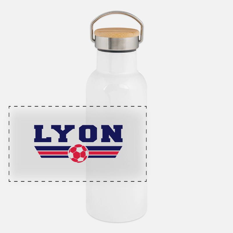 Lyon foot Gourde isotherme avec bouchon en bambou
