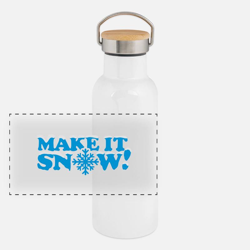 make_it_snow___f2 Panorama Thermosflasche mit Bambusdeckel