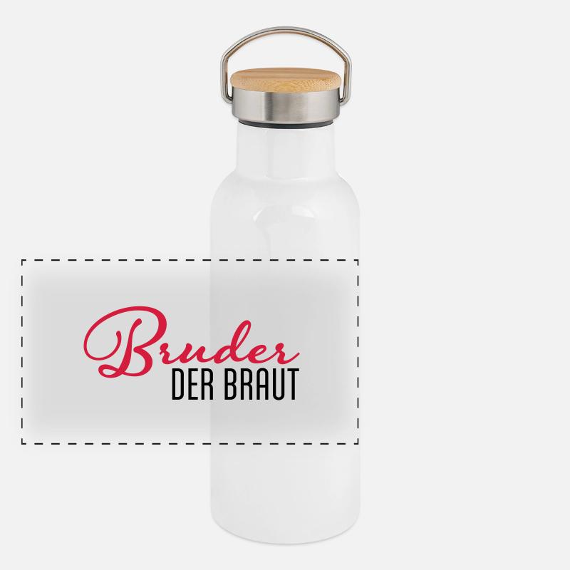 frère de la mariée Gourde isotherme avec bouchon en bambou