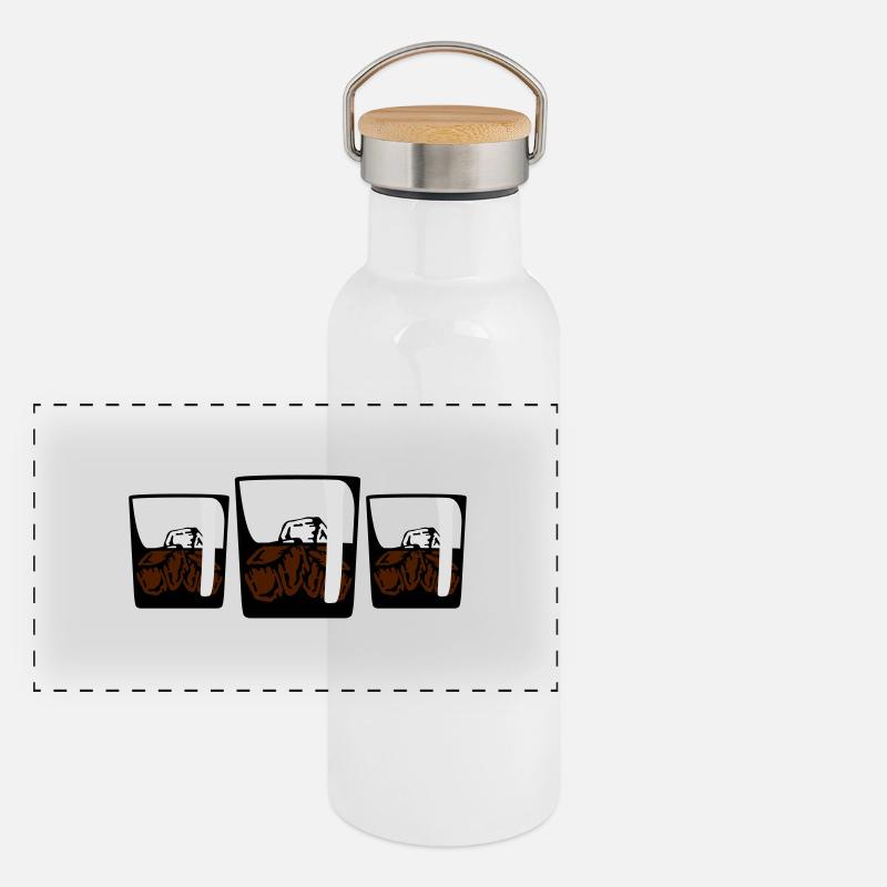 3 Drinks Panorama Thermosflasche mit Bambusdeckel