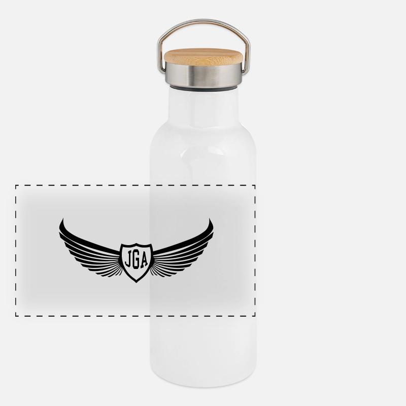 JGA stag party celebrations emblem 1c Panoramic Thermal Bottle with Bamboo Lid