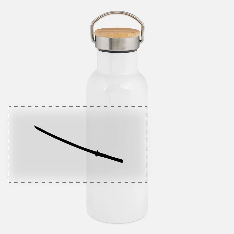 katana_sword Gourde isotherme avec bouchon en bambou