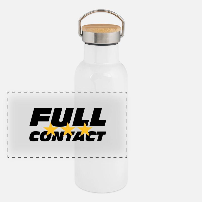 Full Contact Gourde isotherme avec bouchon en bambou