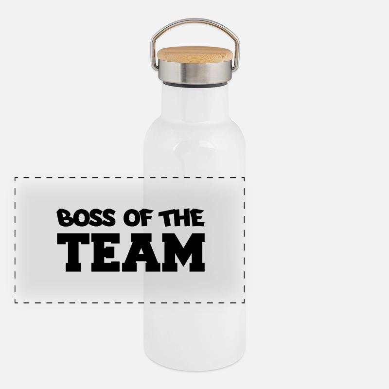 boss_of_the_team Gourde isotherme avec bouchon en bambou