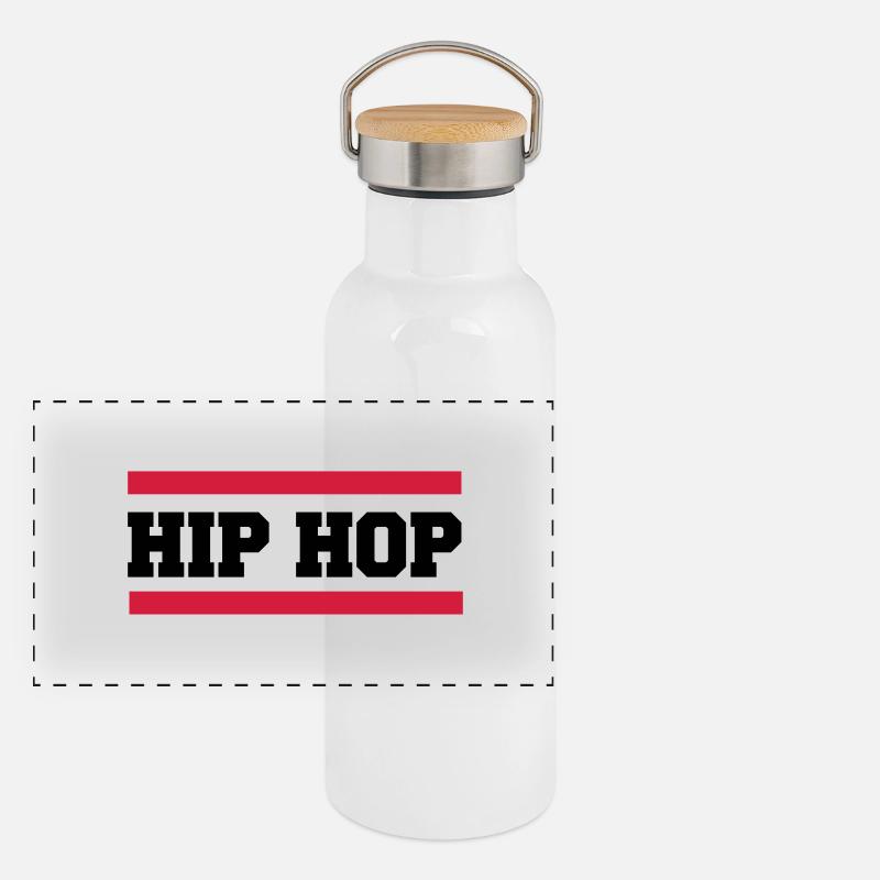 hip_hop Panorama Thermosflasche mit Bambusdeckel