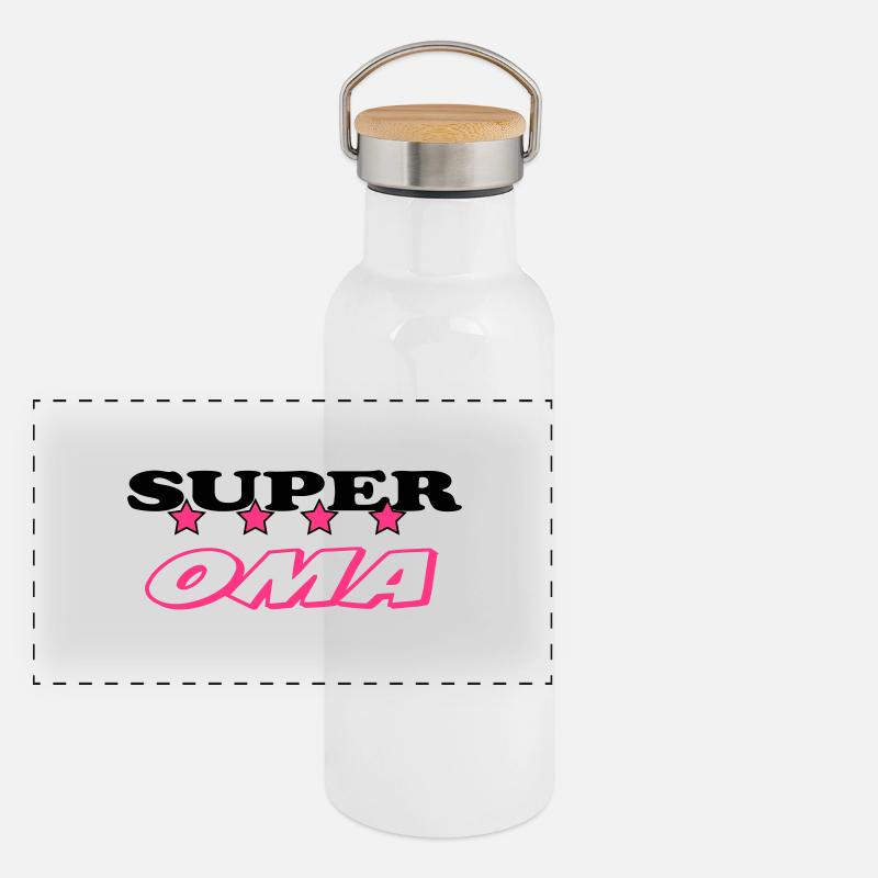 Super oma Panorama Thermosflasche mit Bambusdeckel