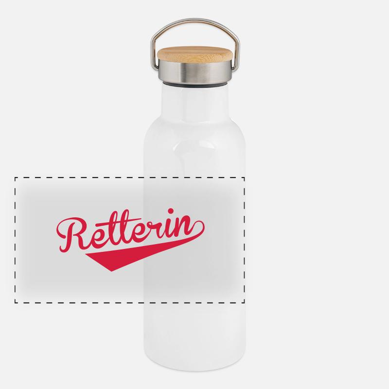 Secourisme / Secouriste / Secours / Secourir Gourde isotherme avec bouchon en bambou