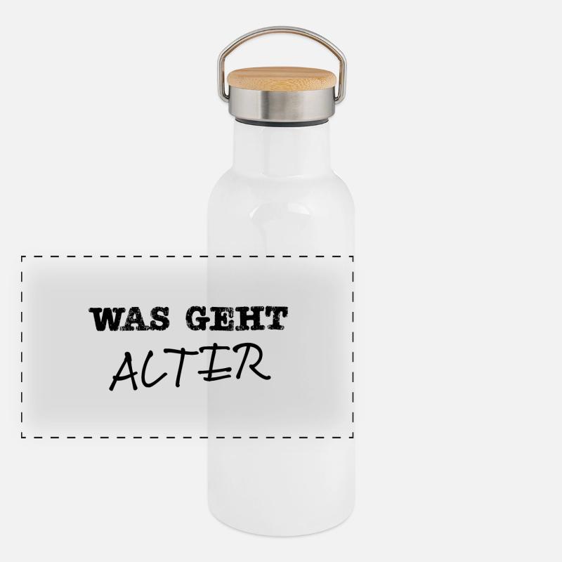 Was geht Alter Panorama Thermosflasche mit Bambusdeckel