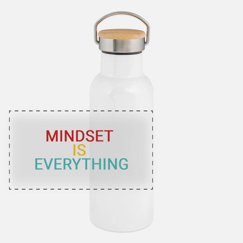 Mindset is everything Panoramic Thermal Bottle with Bamboo Lid