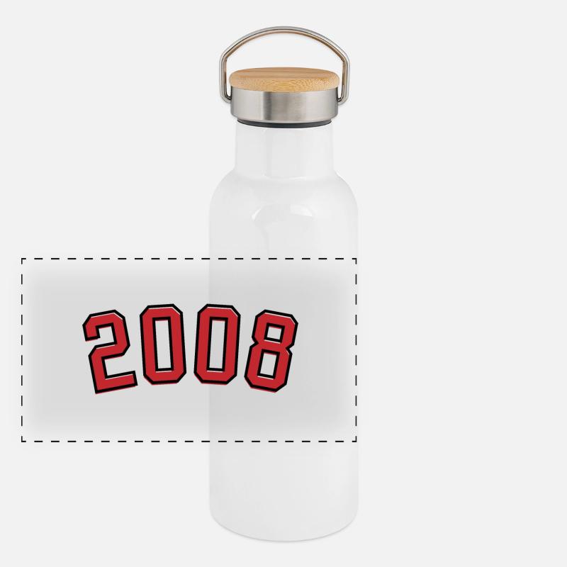 Année de naissance sport 2008 Gourde isotherme avec bouchon en bambou
