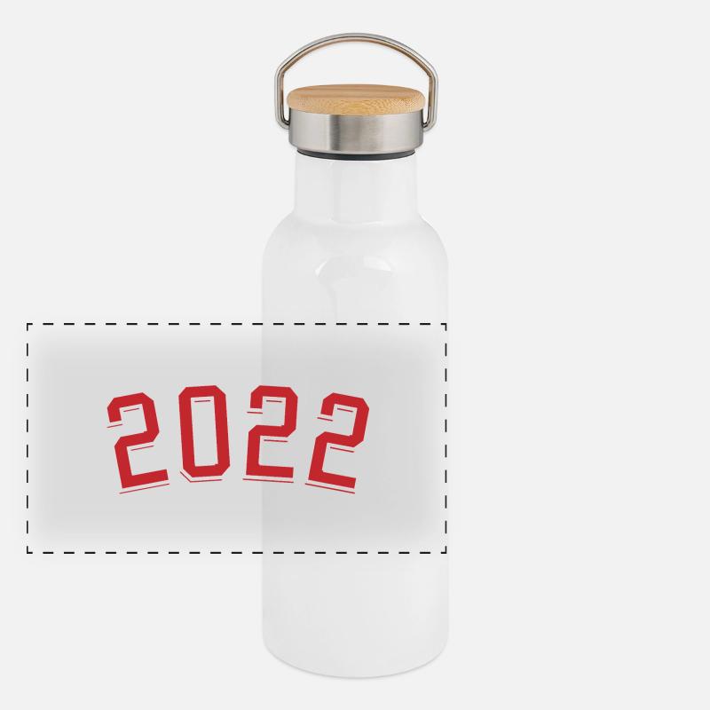 Année de naissance sport 2022 Gourde isotherme avec bouchon en bambou